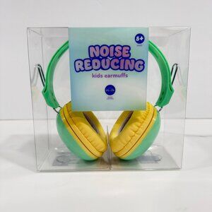 Vivitar Kids Ages 5+ Noise Reducing Earmuffs Headphones Green Yellow NEW